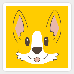 Cute Corgi Face Sticker